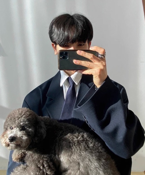 NOWLE(ノウル)の「【NOWLE】ルーズシルエット ダブルブレスト ボクシー テーラードジャケット(テーラードジャケット・メンズ・ダークネイビー/ブラック・LARGE/X-LARGE/MEDIUM)」の18枚目の写真