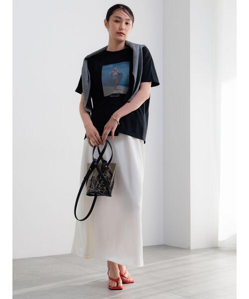 Te chichi(テチチ)の「マリリンモンロービーチフォトTシャツ(Tシャツ/カットソー・レディース・オフホワイト/ブラック・F)」の3枚目の写真