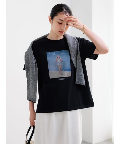Te chichi(テチチ)の「マリリンモンロービーチフォトTシャツ(Tシャツ/カットソー・レディース・オフホワイト/ブラック・F)」の8枚目の写真