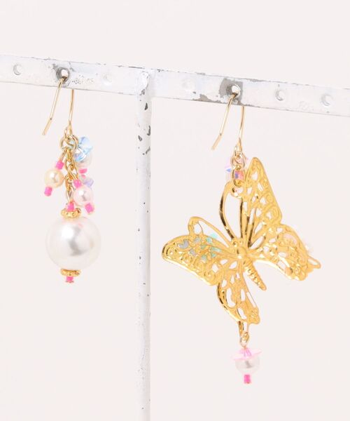 VIBGYOR（ヴィブジョー）の「【MUURABBTI】蝶々の春ピアス(MA)（ピアス（両耳用）・レディース・ゴールド・FREE）」の3枚目の写真