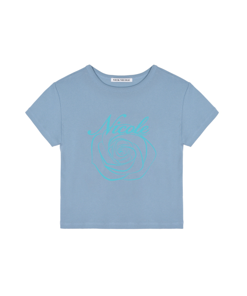 NICK&NICOLE（ニックアンドニコール）の「ROSE LETTERING CROPPED TOP_SORA（Tシャツ/カットソー・レディース・その他・FREE）」の4枚目の写真