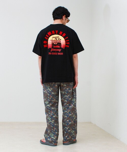 GLOSTER（グロスター）の「【別注/新型デザイン】サンライズジムニーTシャツ（Tシャツ/カットソー・メンズ・ブラック/オフホワイト・L/M）」の4枚目の写真