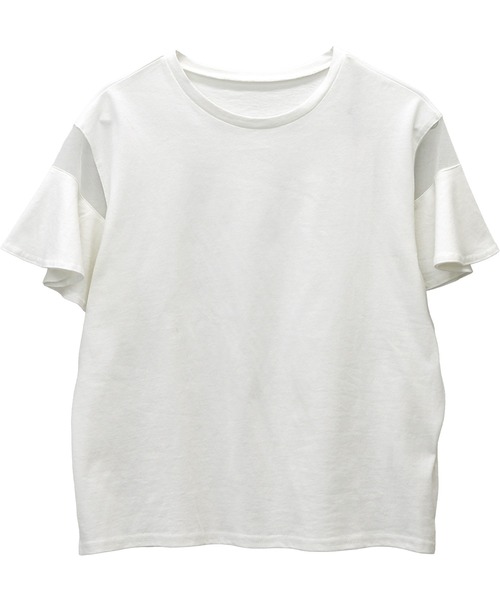 Aletta vita(アレッタビータ)の「綿天竺シアースリーブプルオーバー(Tシャツ/カットソー・レディース・ブラック/オフホワイト・M)」の6枚目の写真
