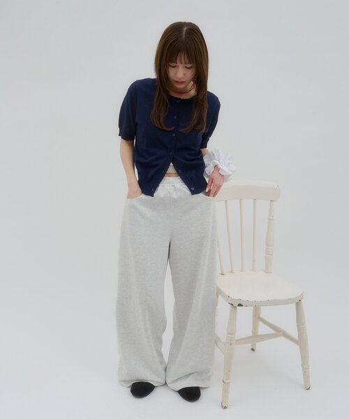 DISCOAT（ディスコート）の「【umm.】ドットジャガードスカラップ半袖カーディガン（カーディガン/ボレロ・レディース・ネイビー/オフホワイト/サックスブルー・FREE）」の21枚目の写真