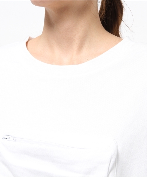 OUTLET（アウトレット）の「【IKUMI】□POCKETPULLOVER（Tシャツ/カットソー・レディース・ブラック/ホワイト・FREE）」の6枚目の写真