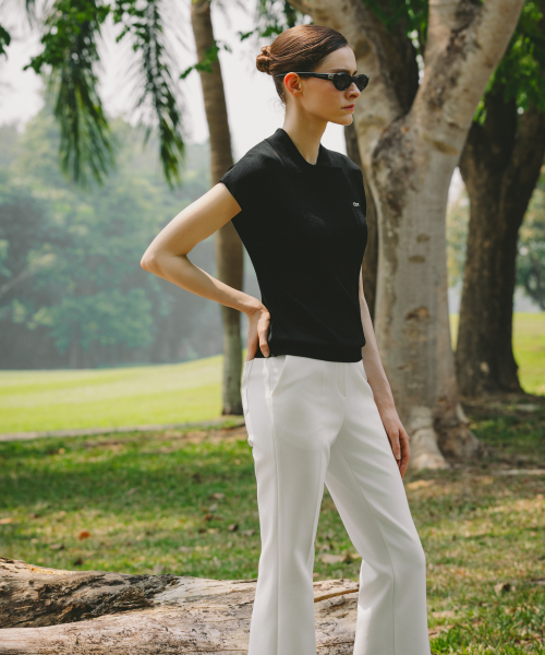 OBER GOLF（オーベルゴルフ）の「クールカラーキャップニット（ブラック）（ニット/セーター・レディース・ブラック・SMALL/MEDIUM）」の5枚目の写真