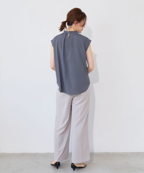 le.coeur blanc（ルクールブラン）の「【日本製】幾何柄フレンチタイブラウス（シャツ/ブラウス・レディース・ブルー系その他4/ブルー系その他3・38）」の19枚目の写真