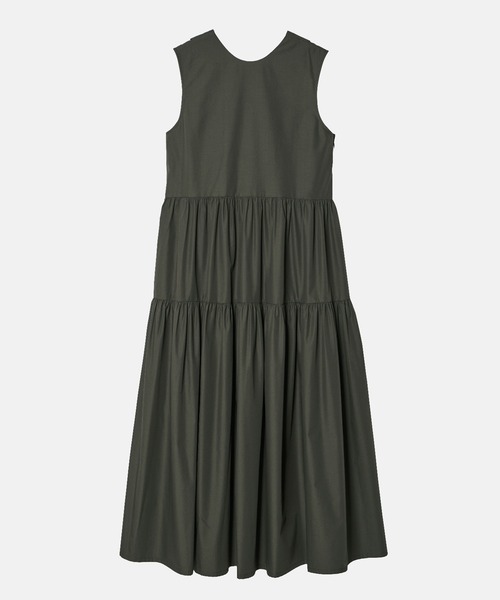 LE CIEL BLEU(ルシェルブルー)の「スリーブレスドレスw/ボウディテール / Sleeveless Dress w/Bow Detail(ワンピース・レディース・カーキ/ブルー/ブラック・36/38)」の8枚目の写真
