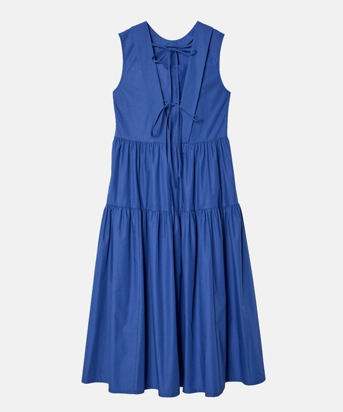 LE CIEL BLEU(ルシェルブルー)の「スリーブレスドレスw/ボウディテール / Sleeveless Dress w/Bow Detail(ワンピース・レディース・カーキ/ブルー/ブラック・36/38)」の20枚目の写真