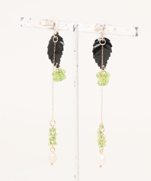 tone（トーン）の「【amechan】月影のしずく（ピアス）(MA)（ピアス（両耳用）・レディース・グリーン/クリア・FREE）」の3枚目の写真