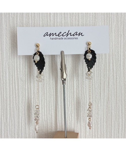 tone（トーン）の「【amechan】月影のしずく（ピアス）(MA)（ピアス（両耳用）・レディース・グリーン/クリア・FREE）」の5枚目の写真