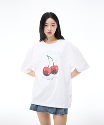KIRSH（キルシー）の「チェリーグラフィックルーズフィットTシャツ[ホワイト]（Tシャツ/カットソー）」