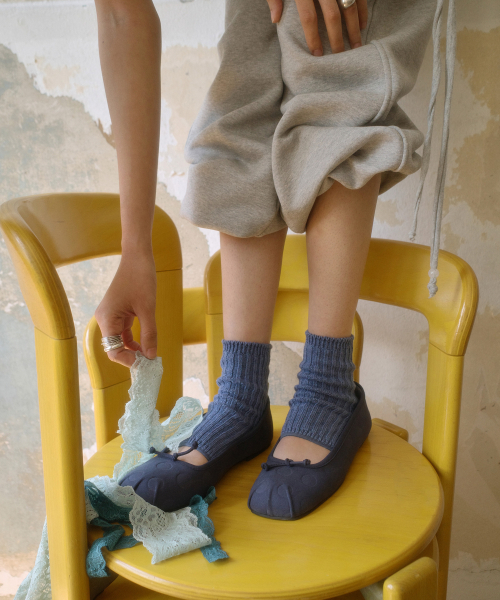 PORTERNA(ポルテナ)の「DOT SQUARE FLATS - NAVY(バレエシューズ・レディース・その他・23cm/24cm/25cm)」の15枚目の写真