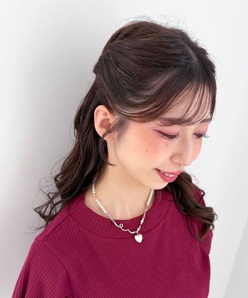 MAJESTIC LEGON(マジェスティックレゴン)の「ハートパールネックレス(ネックレス・レディース・A・FREE)」の2枚目の写真