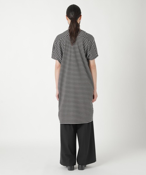 ZUCCa(ズッカ)の「CENTER STRIPE JERSEY / ワンピース(ワンピース・レディース・ブラック/ホワイト・M size)」の3枚目の写真