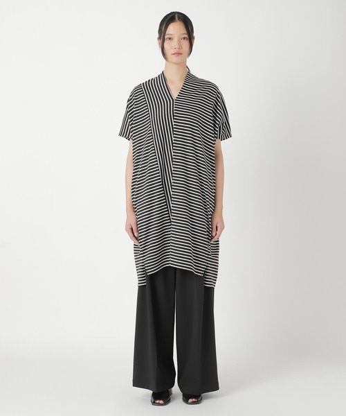 ZUCCa(ズッカ)の「CENTER STRIPE JERSEY / ワンピース(ワンピース・レディース・ブラック/ホワイト・M size)」の5枚目の写真