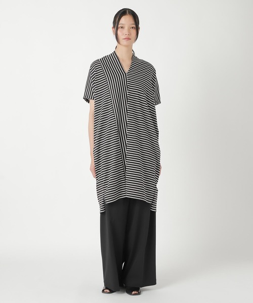 ZUCCa(ズッカ)の「CENTER STRIPE JERSEY / ワンピース(ワンピース・レディース・ブラック/ホワイト・M size)」の7枚目の写真