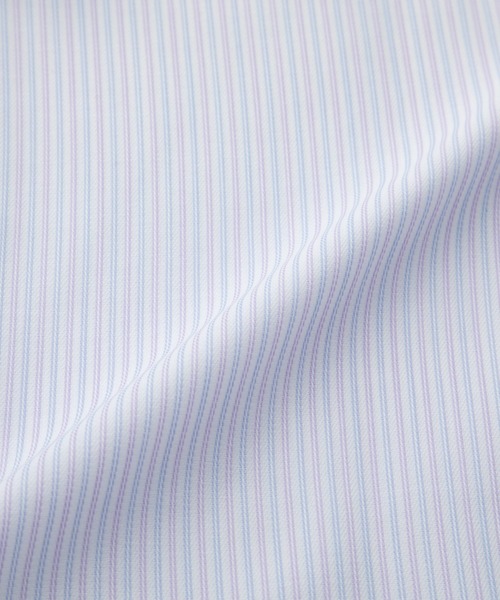 TOKYO SHIRTS(トウキョウシャツ)の「【吸水速乾】 形態安定ノンアイロン ボタンダウン 半袖ビジネスワイシャツ(ビジネスシャツ・メンズ・パープル・首回り42cm/首回り43cm/首回り39cm/首回り37cm/首回り41cm)」の5枚目の写真