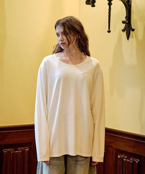 CASPER JOHN(キャスパージョン)の「High-tech U-neck cut-sew/ハイテックUネックカットソー(Tシャツ/カットソー・メンズ・グリーン/グレー/ブラック/ホワイト・MEDIUM/SMALL/X-SMALL/LARGE)」の11枚目の写真