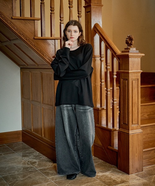 CASPER JOHN(キャスパージョン)の「High-tech U-neck cut-sew/ハイテックUネックカットソー(Tシャツ/カットソー・メンズ・グリーン/グレー/ブラック/ホワイト・MEDIUM/SMALL/X-SMALL/LARGE)」の16枚目の写真
