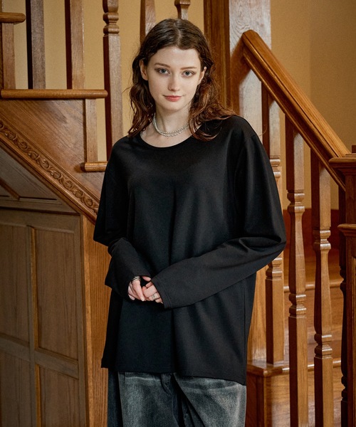 CASPER JOHN(キャスパージョン)の「High-tech U-neck cut-sew/ハイテックUネックカットソー(Tシャツ/カットソー・メンズ・グリーン/グレー/ブラック/ホワイト・MEDIUM/SMALL/X-SMALL/LARGE)」の13枚目の写真