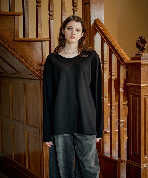 CASPER JOHN(キャスパージョン)の「High-tech U-neck cut-sew/ハイテックUネックカットソー(Tシャツ/カットソー・メンズ・グリーン/グレー/ブラック/ホワイト・MEDIUM/SMALL/X-SMALL/LARGE)」の14枚目の写真