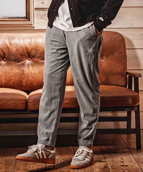 1minute 1second(ワンミニットワンセカンド)の「mp15185-stretch corduroy wide pants コーデュロイワイドパンツ(1M26A100)(その他パンツ・メンズ・グレイッシュベージュ/チャコール/ライトグレー・S/M/L/XL)」の2枚目の写真