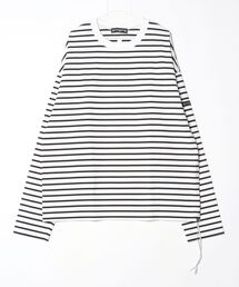 BOXY 2 COLOR STRIPPED LS TEE