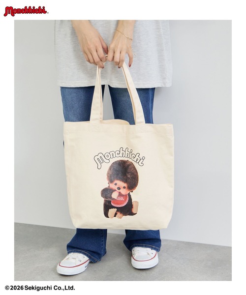 Mac-House(マックハウス)の「【 Monchhichi / モンチッチ 】プリント キャンバス トートバッグ(トートバッグ・レディース・ホワイト系2/ホワイト系1・FREE)」の15枚目の写真