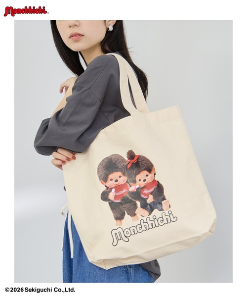 Mac-House(マックハウス)の「【 Monchhichi / モンチッチ 】プリント キャンバス トートバッグ(トートバッグ・レディース・ホワイト系2/ホワイト系1・FREE)」の18枚目の写真