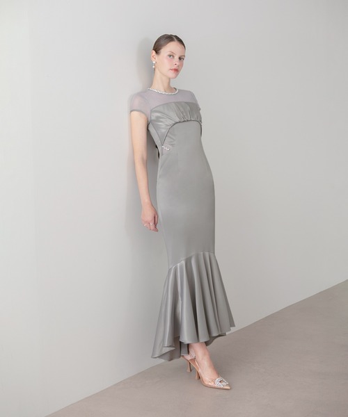 セール】【LEJA LUXE】ビジューネックフィッシュテールマーメイド