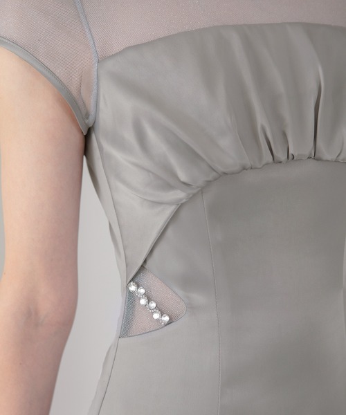 Leja(レジャ)の「【LEJA LUXE】ビジューネックフィッシュテールマーメイドドワンピースオケージョンドレス(ドレス・レディース・グレー・MEDIUM/SMALL)」の9枚目の写真