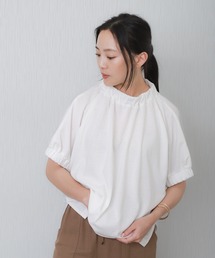 libelle more | 着映えギャザーネックトップス(Tシャツ/カットソー)