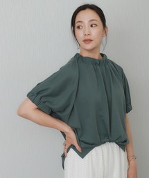 libelle more（リベル モア）の「着映えギャザーネックトップス（Tシャツ/カットソー）」