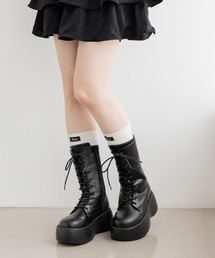 Heather（ヘザー）の「【脚に吸いつく、美脚フィット】アソート厚底ミドルブーツ　1046903（ブーツ）」