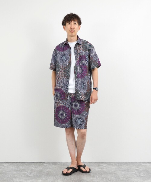 NOLLEY’S(ノーリーズ)の「《一部セットアップ対応》Dot Air 総柄ショートパンツ 26SS(その他パンツ・メンズ・ネイビー/イエロー系その他/グレー系その他・XL/L/M/S)」の4枚目の写真