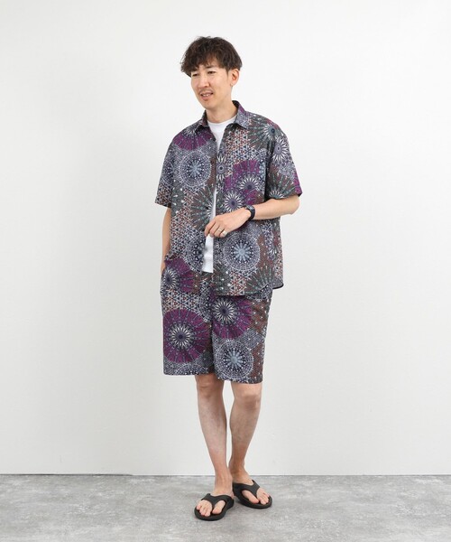 NOLLEY’S(ノーリーズ)の「《一部セットアップ対応》Dot Air 総柄ショートパンツ 26SS(その他パンツ・メンズ・ネイビー/イエロー系その他/グレー系その他・XL/L/M/S)」の5枚目の写真