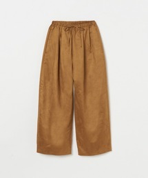 SYNTHETIC SUEDE BARREL LEG TUCK PANTS / シンセティック スエード バレルレッグ タックパンツ