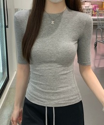 クルーネック スリム 半袖Tシャツ