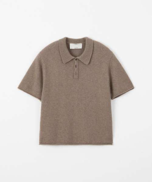 THEENDQUESTION(ジエンドクエスチョン)の「Raccoon collar knit top / DARK BEIGE(ニット/セーター・レディース・その他・1/2)」の1枚目の写真
