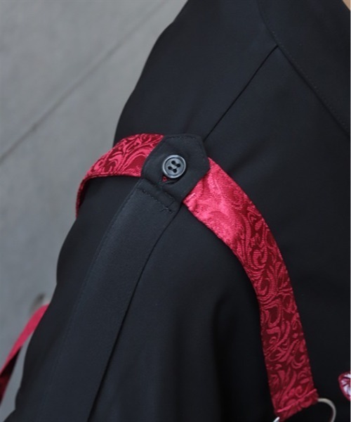 REZEN(リゼン)の「狐面刺繍和袖シャツ(シャツ/ブラウス・メンズ・ライトグレー/ブラック/ローズ・LARGE/MEDIUM)」の11枚目の写真