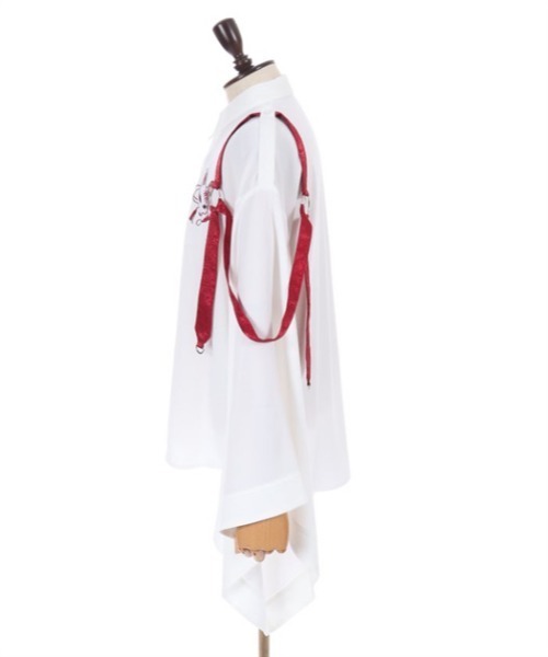 REZEN(リゼン)の「狐面刺繍和袖シャツ(シャツ/ブラウス・メンズ・ライトグレー/ブラック/ローズ・LARGE/MEDIUM)」の19枚目の写真
