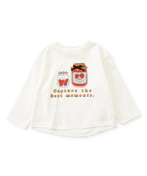 Seraph(セラフ)の「グラフィックデザインプリント長袖Tシャツ(Tシャツ/カットソー・キッズ・ベージュ/オフホワイト/ブラック/ブルー・130/80/110/100/90/140/120)」の2枚目の写真