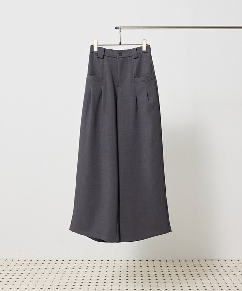 en CAnAF（エンカナフ）の「【きれいめに決まる】ツイルタックパンツ（その他パンツ・レディース・チャコールグレー/モカ/ブラック・M）」の22枚目の写真