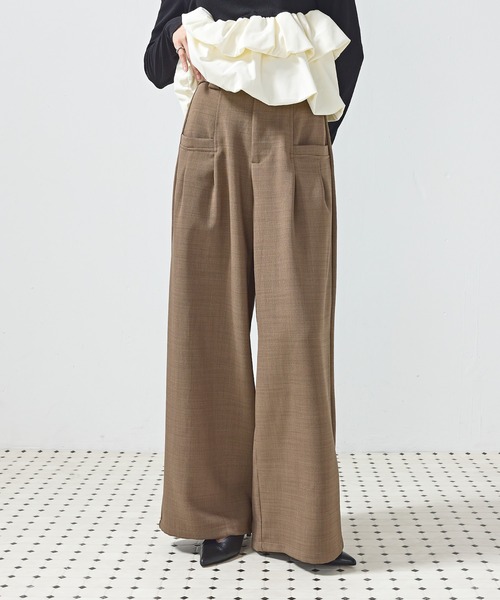 en CAnAF（エンカナフ）の「【きれいめに決まる】ツイルタックパンツ（その他パンツ・レディース・チャコールグレー/モカ/ブラック・M）」の17枚目の写真