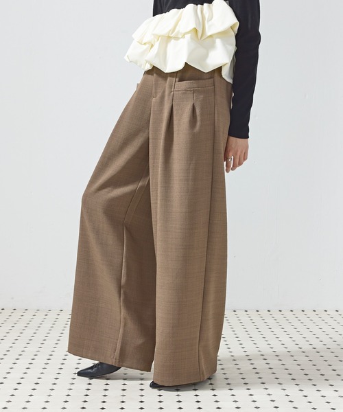 en CAnAF（エンカナフ）の「【きれいめに決まる】ツイルタックパンツ（その他パンツ・レディース・チャコールグレー/モカ/ブラック・M）」の18枚目の写真