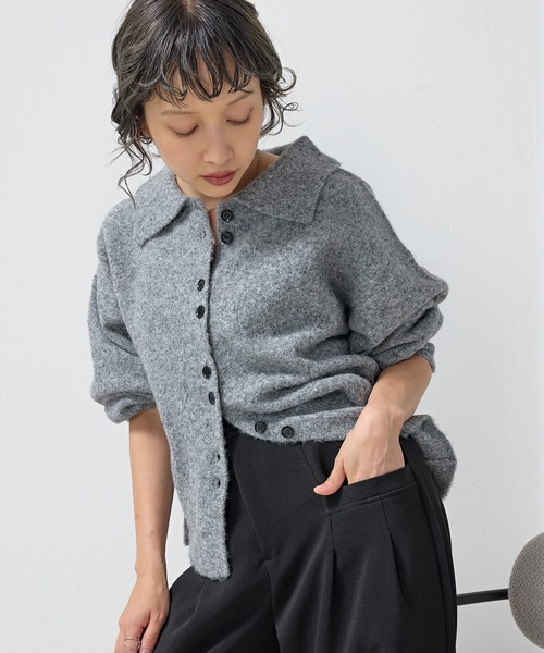 en CAnAF（エンカナフ）の「【きれいめに決まる】ツイルタックパンツ（その他パンツ・レディース・チャコールグレー/モカ/ブラック・M）」の4枚目の写真