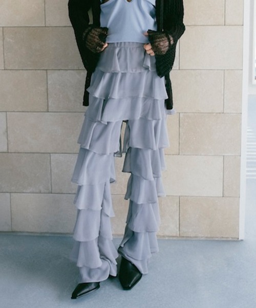 sahara(サハラ)の「Tiered Pants(その他パンツ・レディース・カーキ/ブラック/ブルー系その他/アイボリー・FREE)」の4枚目の写真