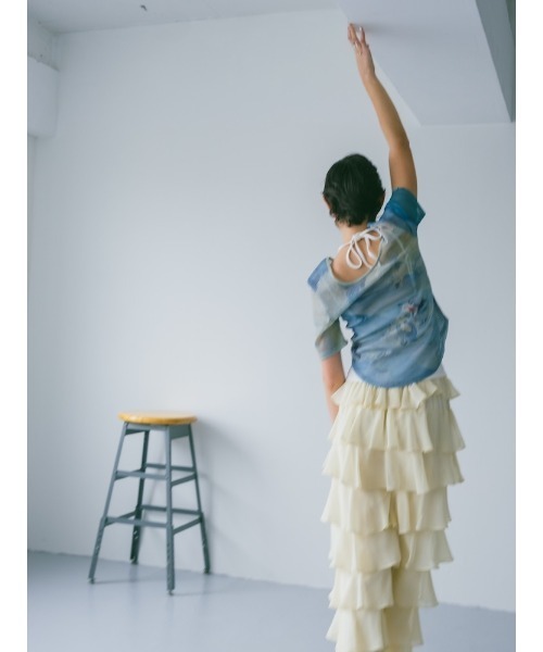 sahara(サハラ)の「Tiered Pants(その他パンツ・レディース・カーキ/ブラック/ブルー系その他/アイボリー・FREE)」の7枚目の写真