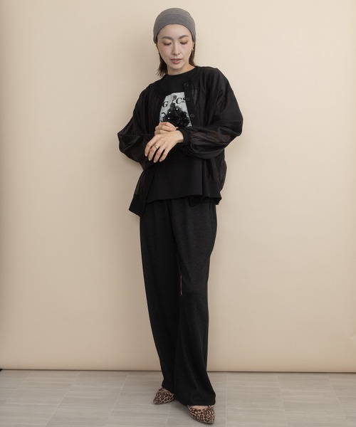 lodie（ロディ）の「フロントボタン　シアーシャツブルソン（シャツ/ブラウス・レディース・ブラック/ベージュ/チャコールグレー・FREE）」の10枚目の写真